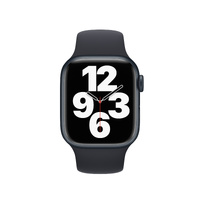 Apple Watch Series 7 (Cellular) 45mm Midnight AL Case Black Band - Premium Grade