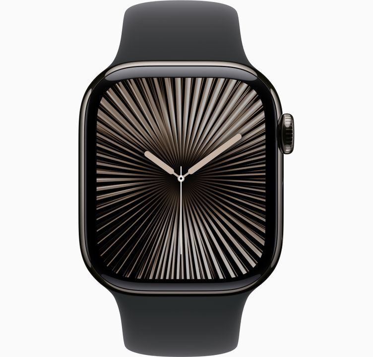 Apple Watch Series 10 46mm Slate Titanium Case GPS + Cellular Black Band - Excellent (Refurbished)