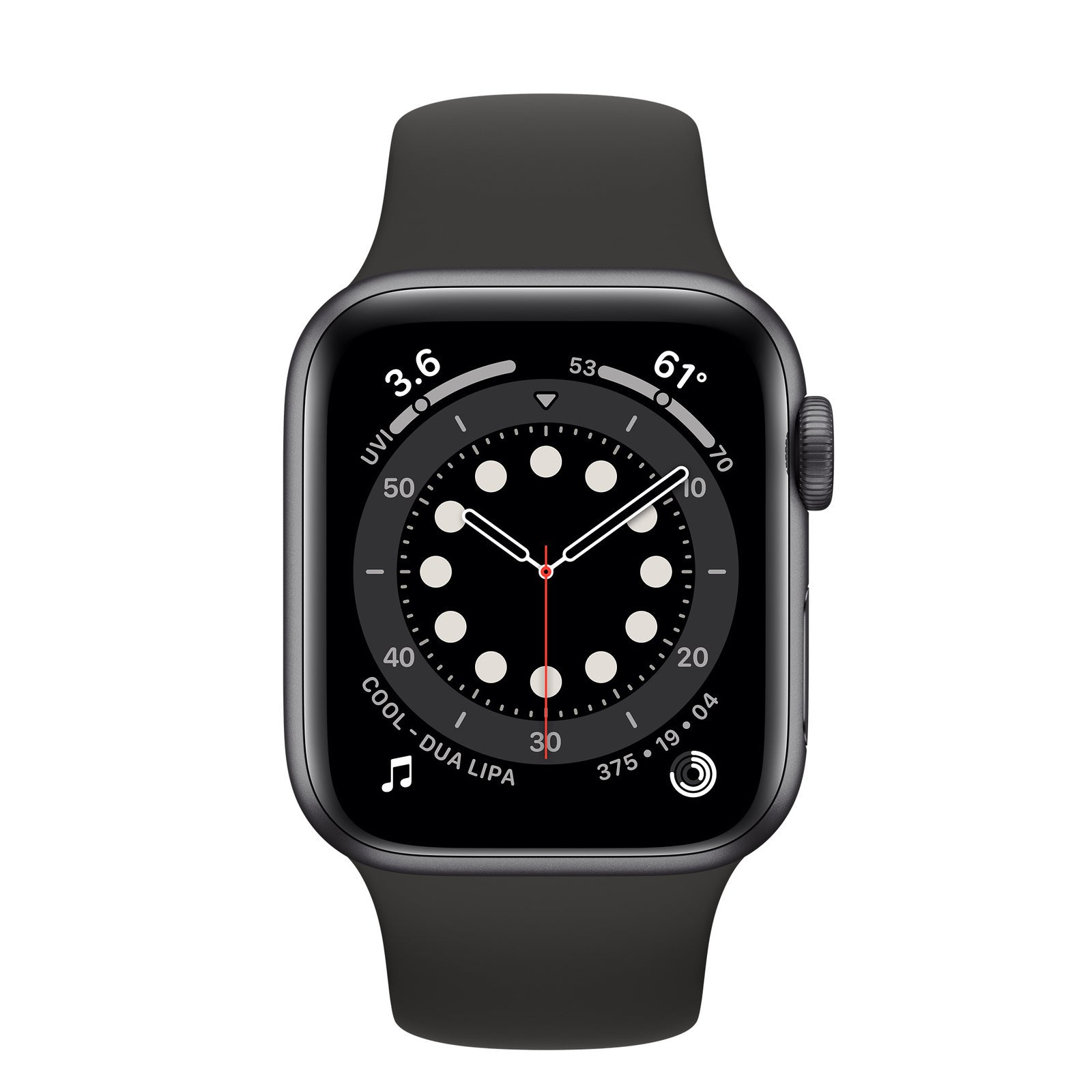 Apple Watch Series 6 (Cellular) 40mm Gray AL Case Black Band-Premium(Refurbished