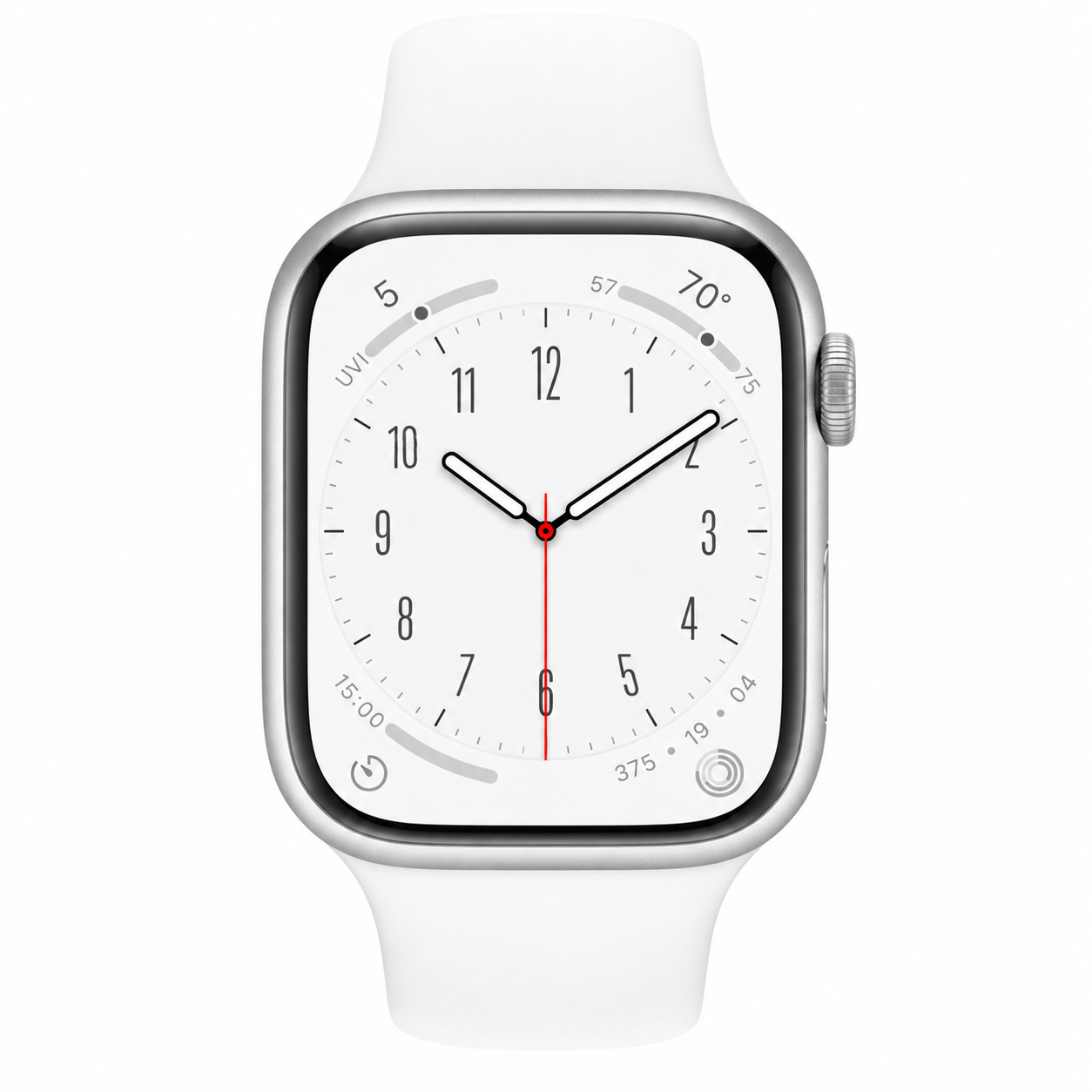 Apple Watch Series 8 (GPS + Cellular) 41mm Silver AL Case White Band - As New