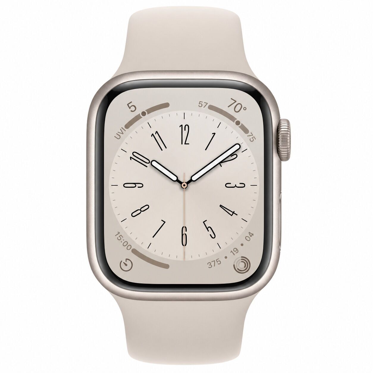 Apple Watch Series 9 (Cellular) 41mm Starlight AL Case White Band - Excellent