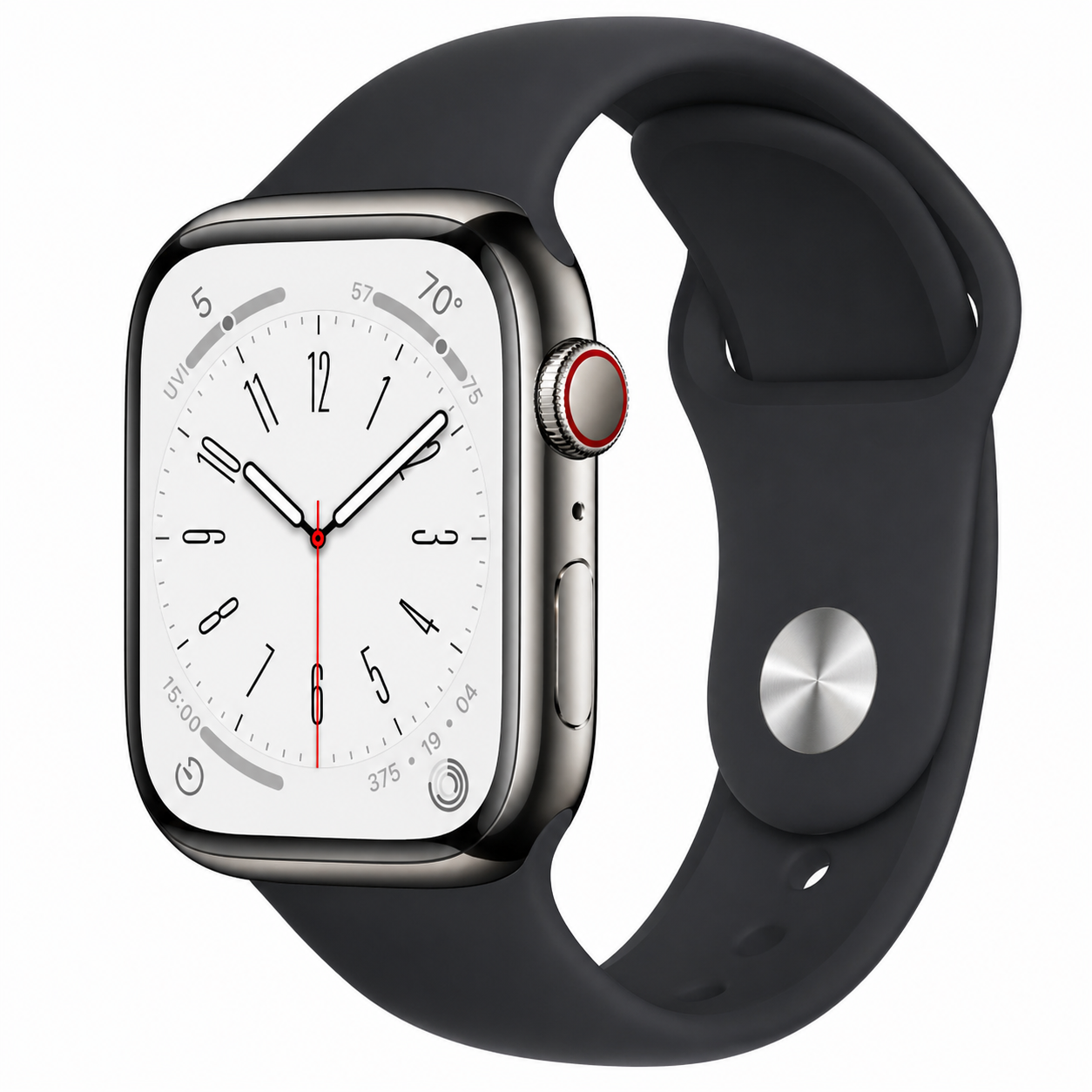 Apple Watch Series 9 (Cellular) 45mm Silver S Steel Blue Band - As New