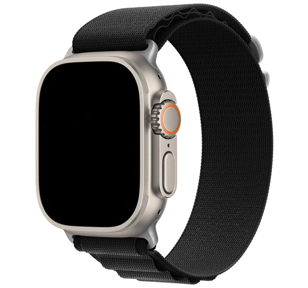Apple Watch Ultra 49mm Titanium Alpine Loop Black Band - Excellent Grade