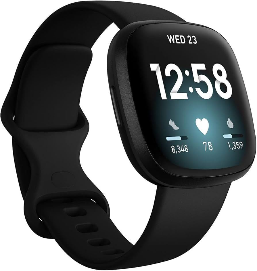 Fitbit Versa 3 Black AL Black Band - Good (Refurbished)