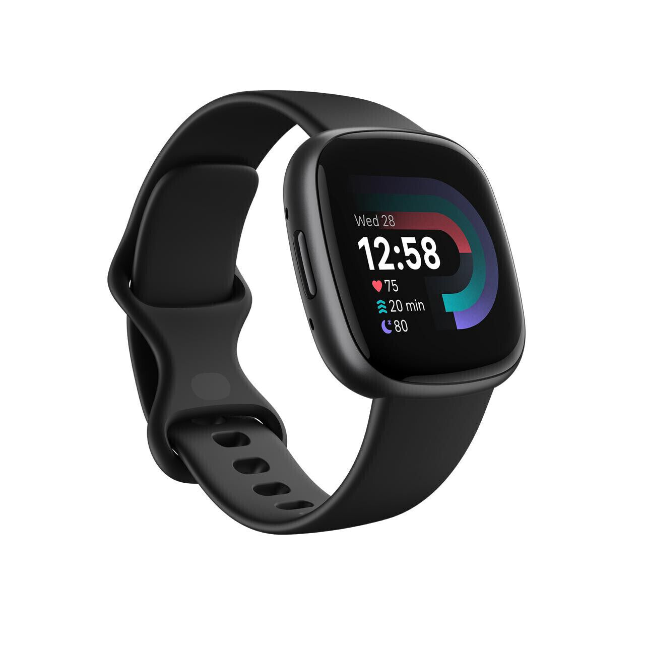 Fitbit Versa 4 Graphite AL Black Band - Good (Refurbished)