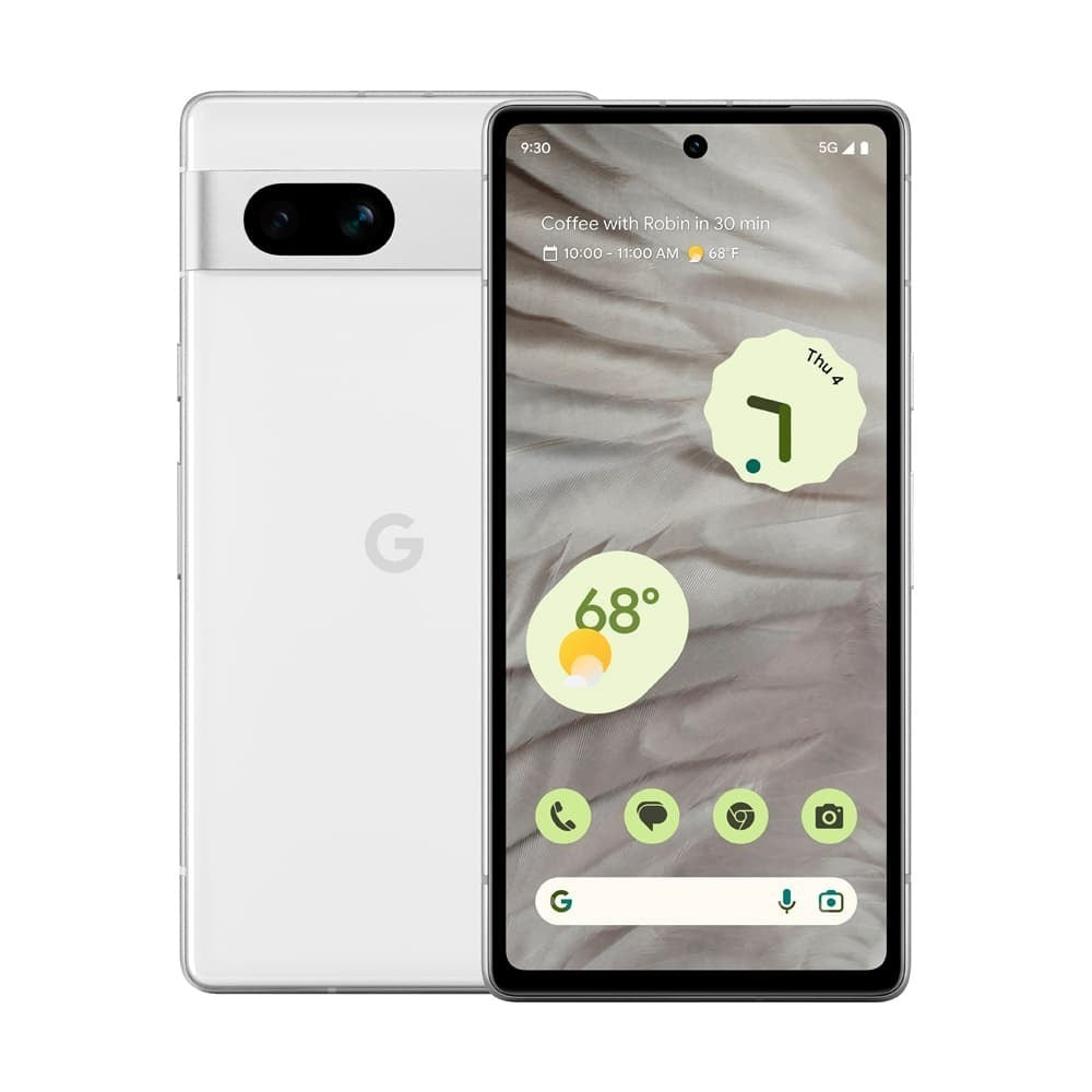 Google Pixel 7a 128GB Snow Color - As New Condition (Refurbished)