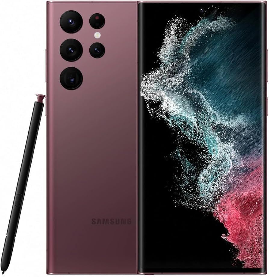 Samsung Galaxy S22 Ultra 5G (S908) 256GB Burgandy - Good Condition (Refurbished)