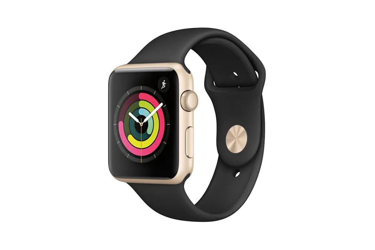 Apple Watch Series 3 (Cellular) 38mm Gold Aluminum Case Black Band - Good Grade