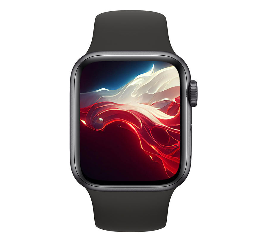 Apple Watch Series 7 (Cellular) 41mm Midnight AL Case Black Band - Good Grade