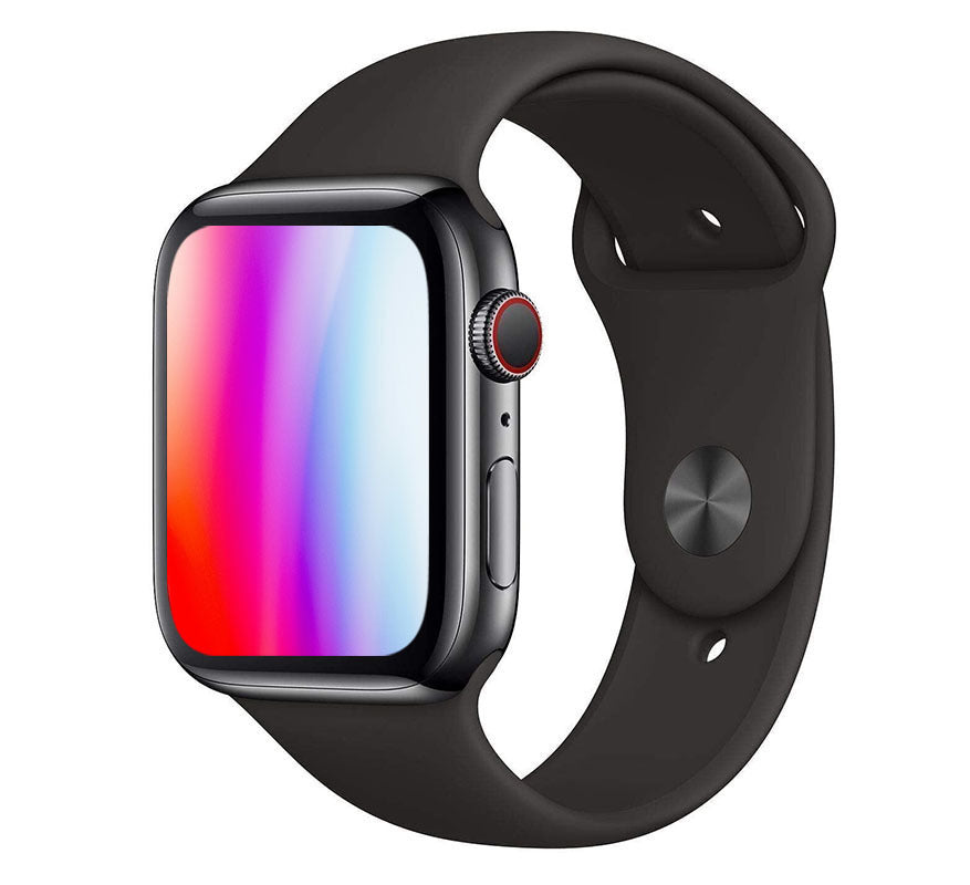 Apple Watch Series 7 (Cellular) 41mm Space Black TI Case Black Band - Good
