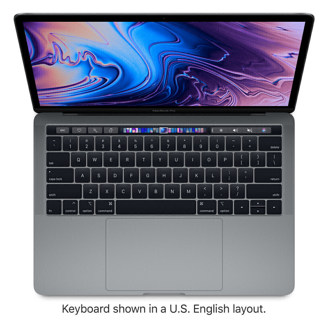 MacBook Pro i7 2.8GHz 13" Touch (2019) 256GB 8GB Grey - Good (Refurbished)
