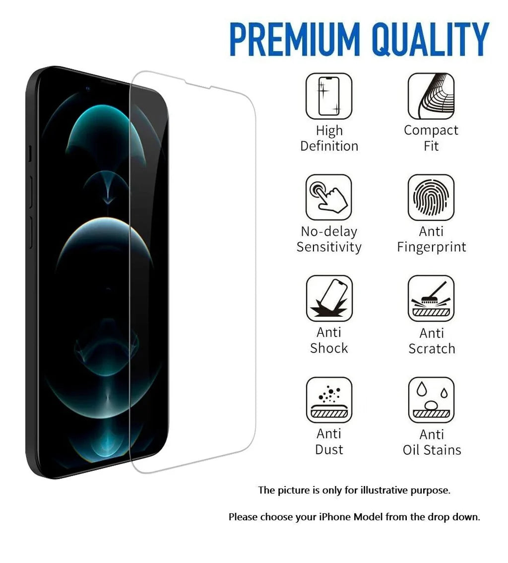 Glass Screen Protector For iPhone 13 Pro Max (3pcs)